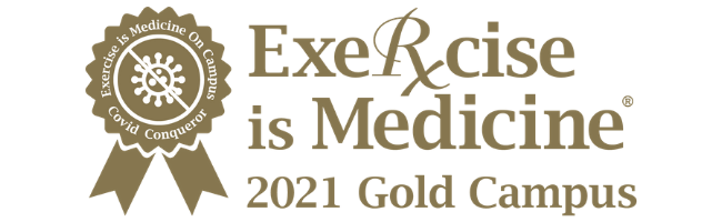 Exercise is medicine 2021 Gold Campus Badge