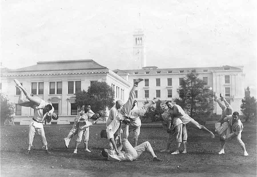 Jujuitsu on field near Haviland Hall